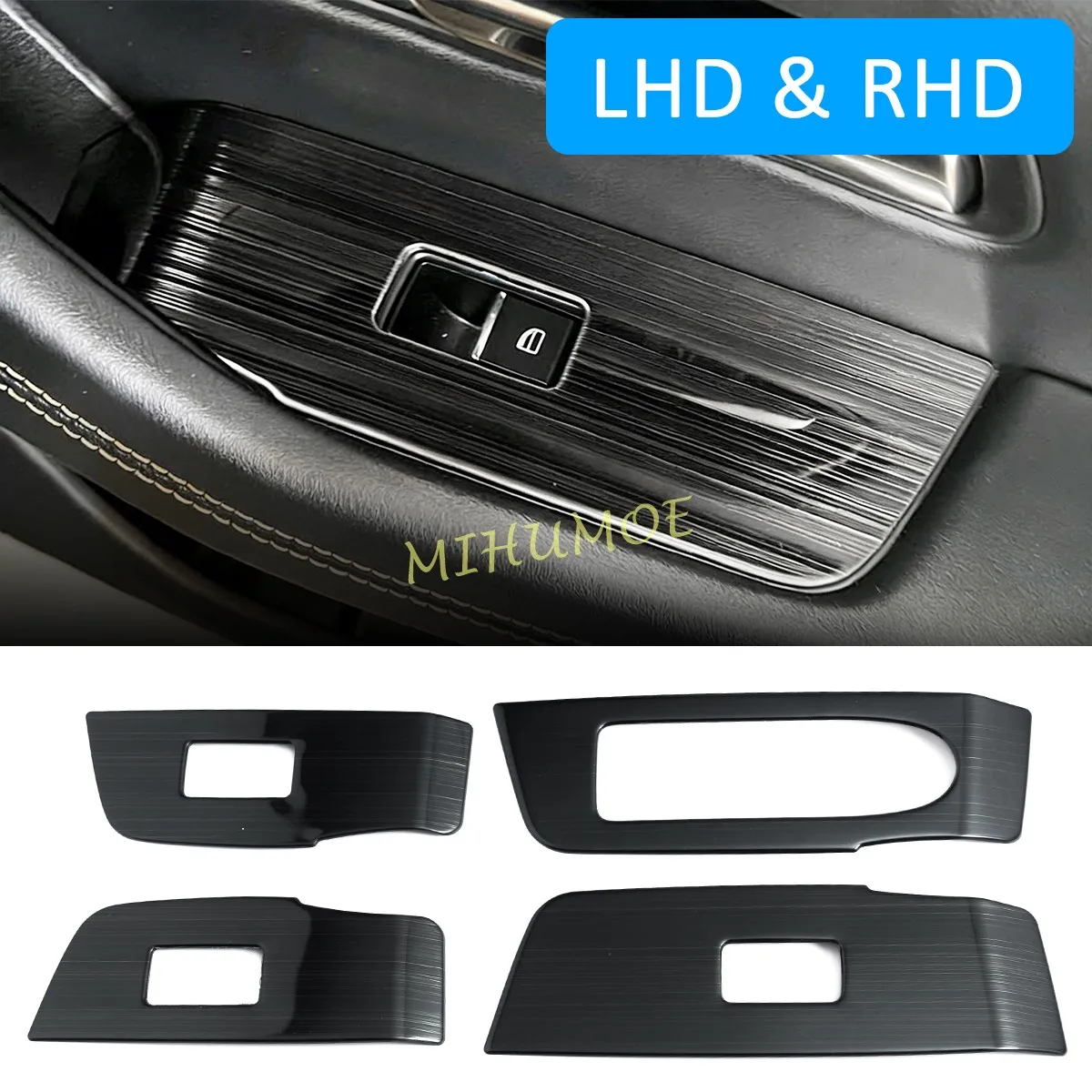 

Накладка-наклейка из нержавеющей стали на панель кнопок стеклоподъемников для Mazda CX-60 CX-70 CX-80 CX-90 2025 2026 Аксессуары