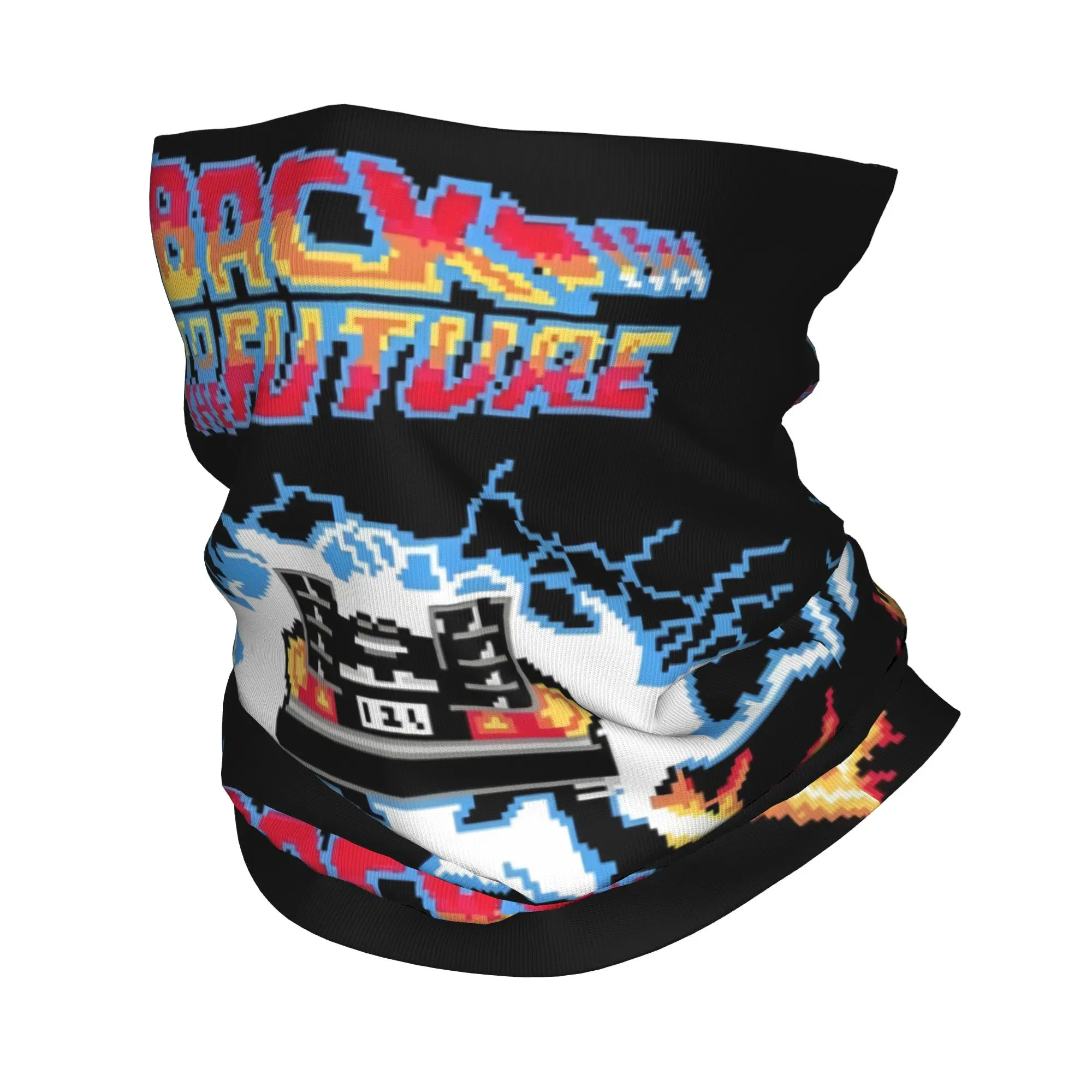 Custom Back To The Future Film Car Bandana Neck Gaiter for Hiking Running Men Women Wrap Scarf Manga Balaclava Warmer