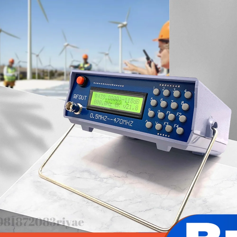 0.5MHZ‑470MHZ RF Signal Generator with CTCSS Function Audio Modulation Signal Source Conditioning FM Radio Walkie-Talkie 800Hz