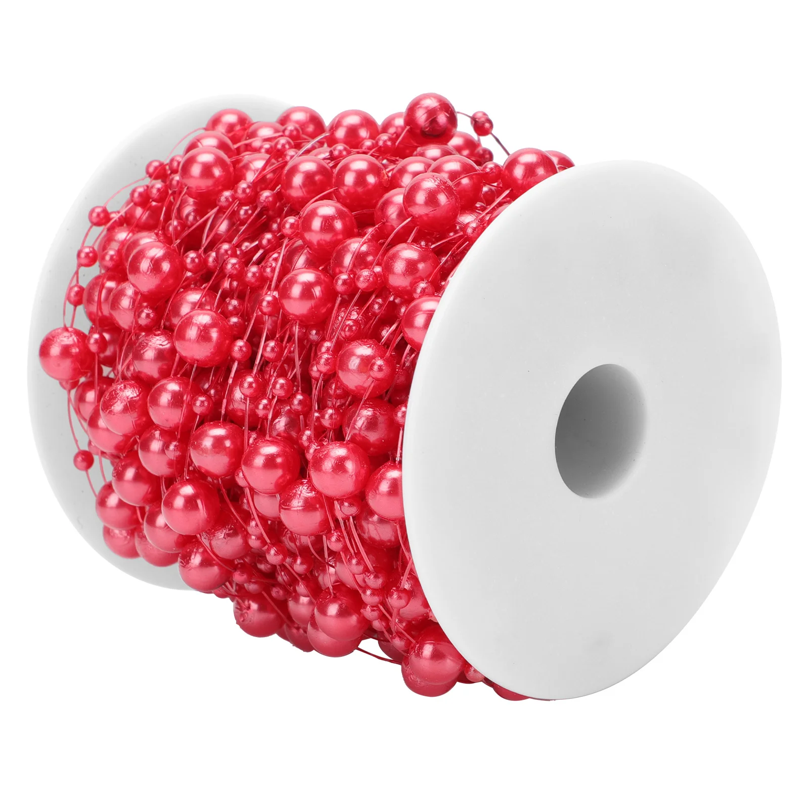 

1roll Xmas Tree Beads Chain Plastic Light String DIY Crafts Christmas Decoration Flexible Strand Garland Beads Decor