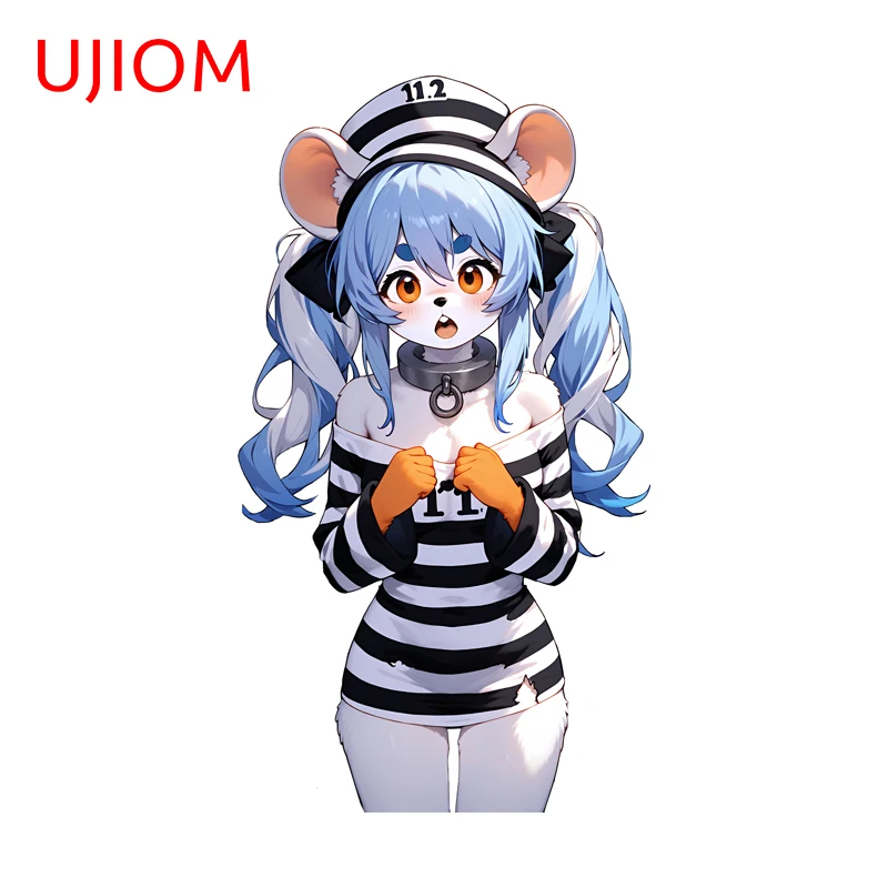 UJIOM Hololive Usada Pekora Furry Wall Stickers Super Cute Anime Girl Tuya Artistic Skateboard Decals Funny Kitchens Accessories