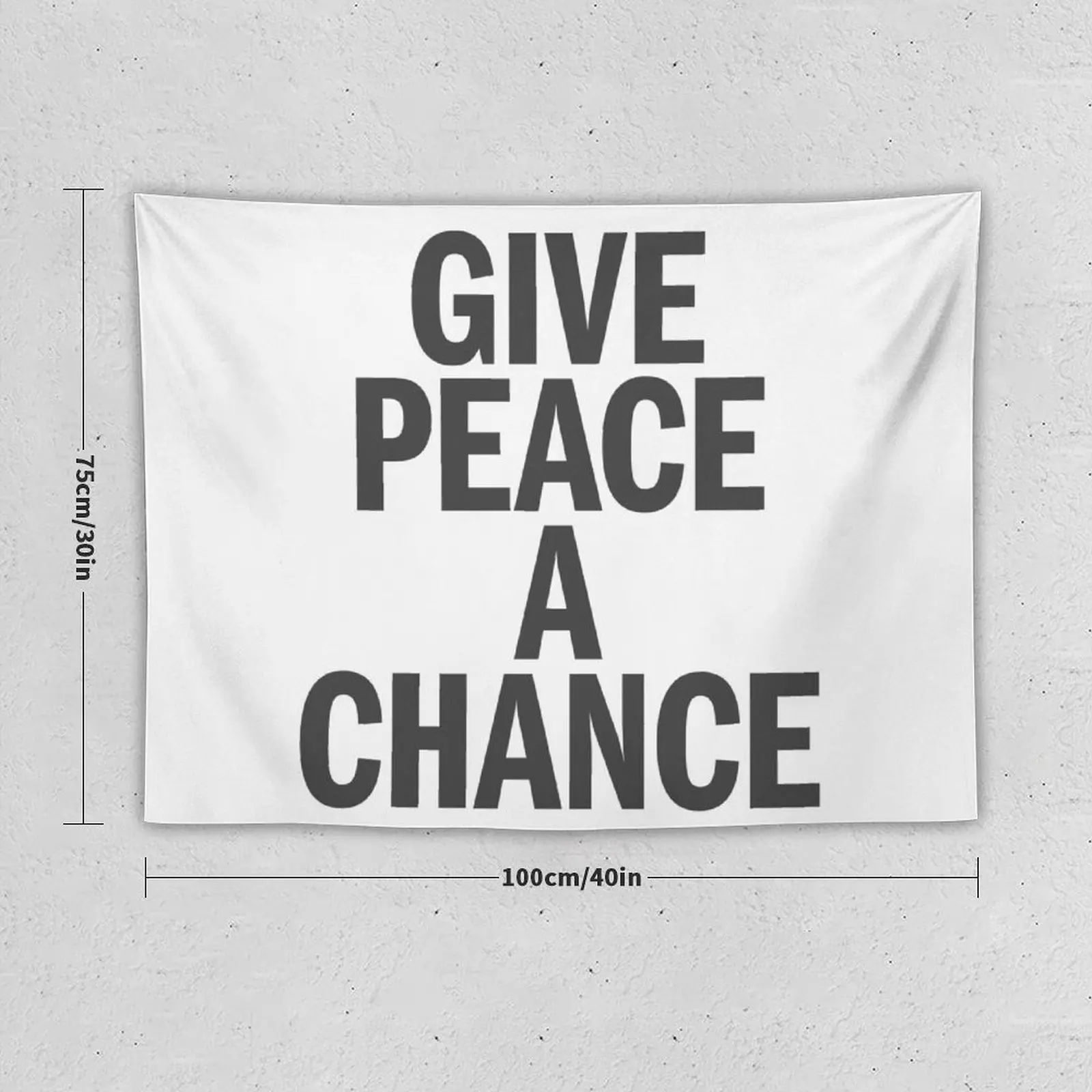 Give Peace A Chance (John Lennon) Tapestry Wall Hangings Decoration Bedroom Deco Bathroom Decor Tapestry