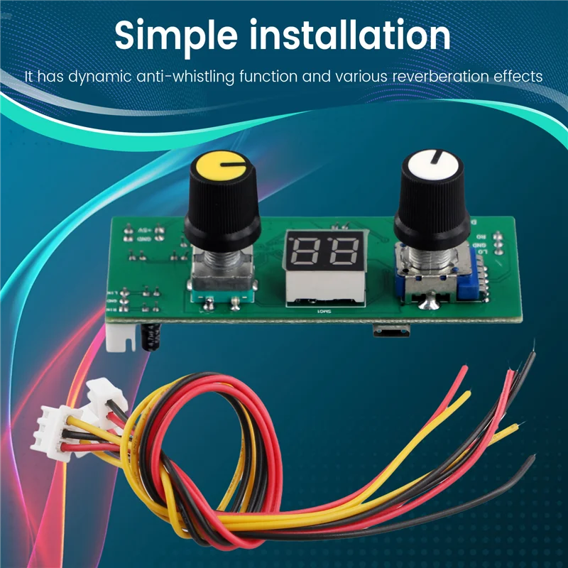 

DSP Digital Reverb Module Singing Reverb Board Module KTV Mixing Console Effects Anti-Whistle Modification Module-AU47
