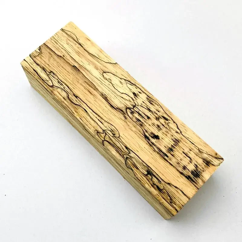 1pieces Spalted Maple Wood for DIY Knife Handle Making Material Handicraft Handle Patch Materials Accessories 120x40x30mm