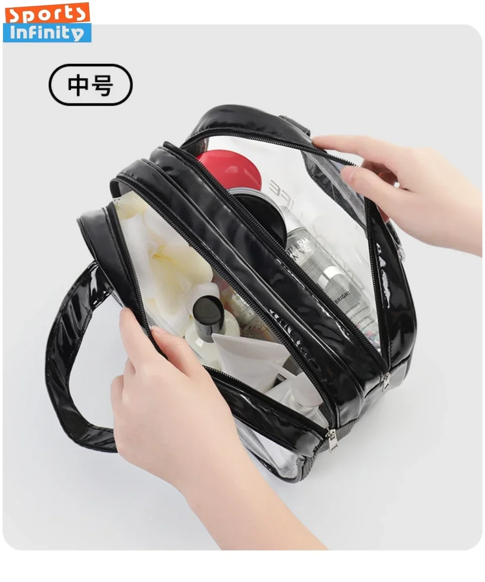 Transparent PVC Large Capacity Storage Bag Swimming Bags Women Large Wet Dry Separation Sports Bag Beach Fitness Travel Handbag