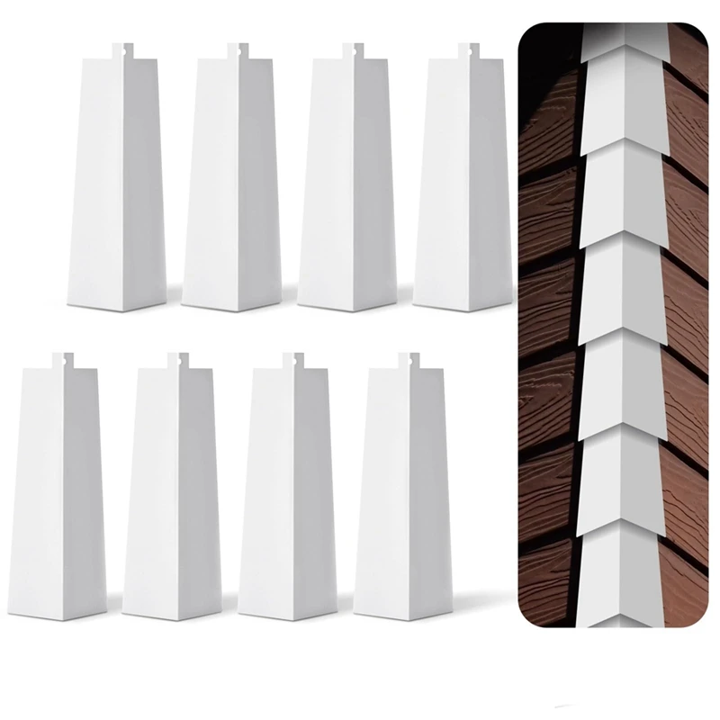

Aluminum Siding Corners Outside Siding Corner Caps Smooth Siding Aluminum Corner Trim 8 Metal Nails White 8Piece