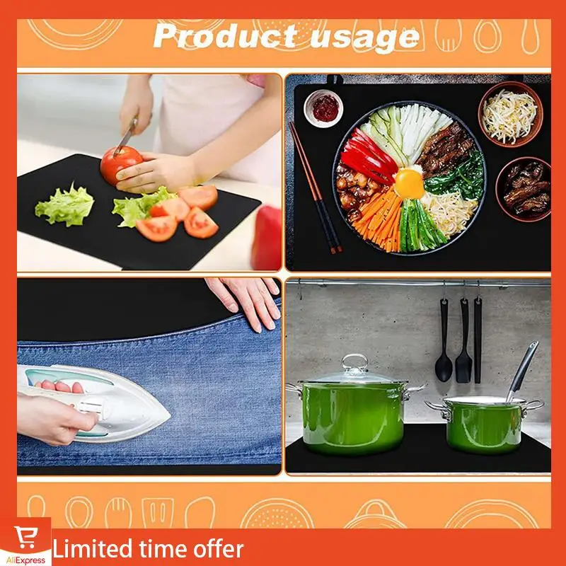 

Fresh 2X Stove Cover For Electric Stove - Protects Electric Stove Washer Dryer Top,Table Pad Kitchen Stove 42X28cm