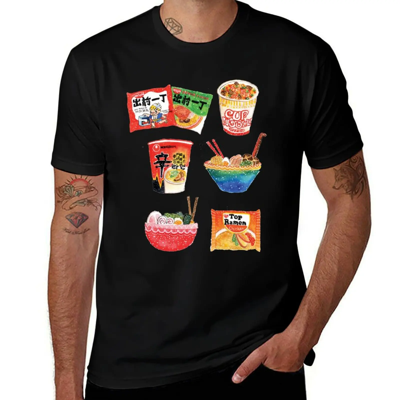 T-shirt Ramen, vêtements de travail, t-shirt simple