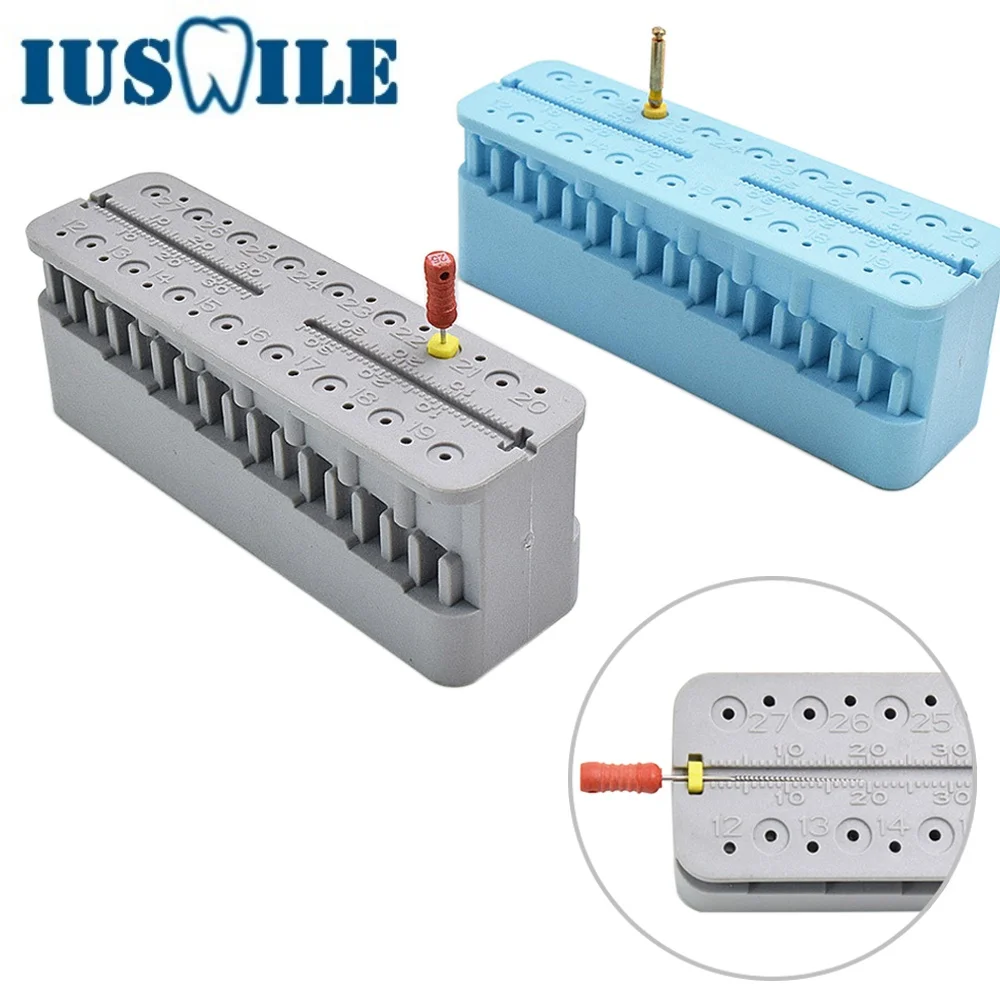 Dental Endo Files Measuring Autoclavable Endodontic Block With Root Canal Needles Ruler Oral Dentist Instrument