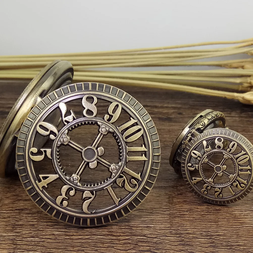 Digital Hollow Pocket Watch Round Personalized Creative Clothes Decoration Durable Lightweight Easy To Read Exquisite Detail