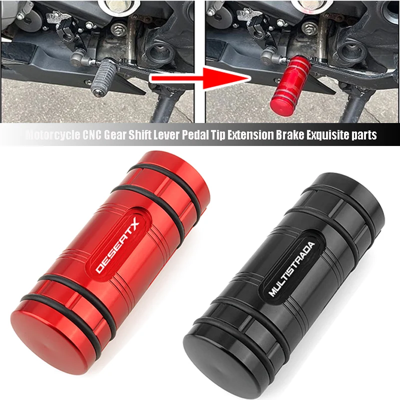 

For Ducati Multistrada 1200S DesertX 1260 1260S 1200 1100 950 V2 V4S Motorcycle Gear Shift Lever Tip Extension Enlarger Pedal