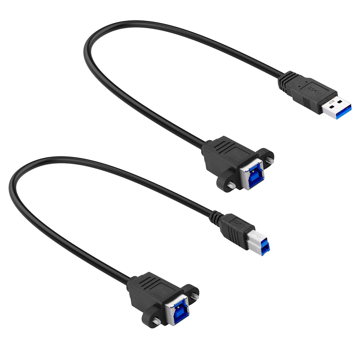 

0.3M USB 3.0 Cable USB A Type-B Male to Female USB3.0 B Adapter Mount Extension Cord for SSD Docking Station Camera