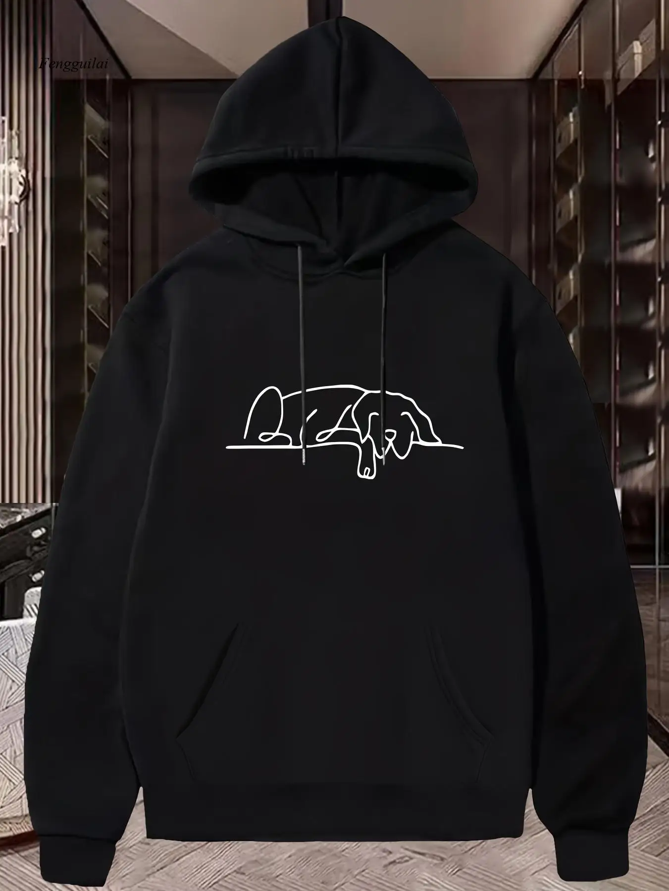 Sweat à capuche surdimensionné imprimé créatif, Style de rue américain, mode Hip Hop, sweat-shirt décontracté d'automne et d'hiver pour étudiants