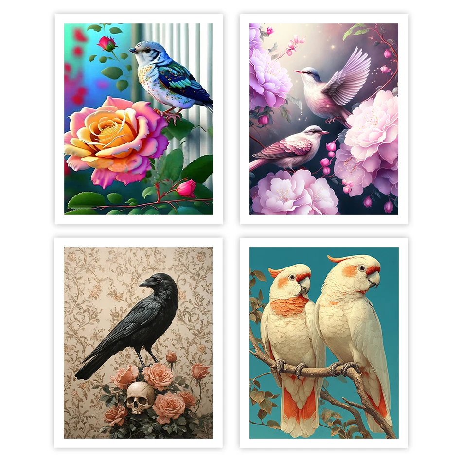 

GATYZTORY Diy Painting By Numbers birds Animals Drawing Canvas Adult Coloring Watercolors Handwork Diy Crafts Oil Color Markers