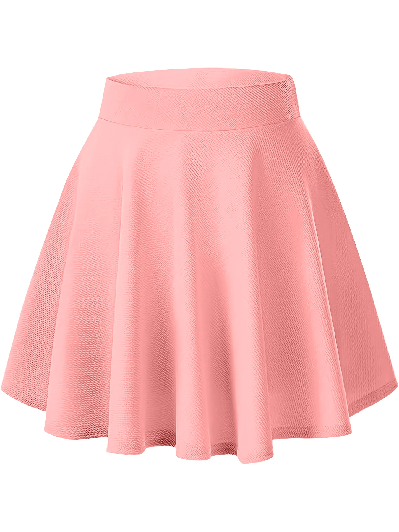 여성 신상 패션 솔리드 컬러 캐주얼 편안한 하이웨이스트 스커트, 미니 플리츠 스커트