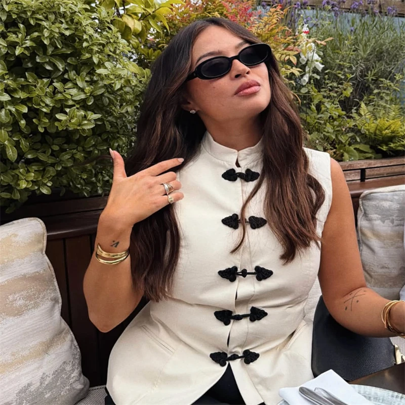 2026 New Fashion Summer Sleeveless Slim Fit Vest Shirt Elegant and Stylish Unique Women's Shirt