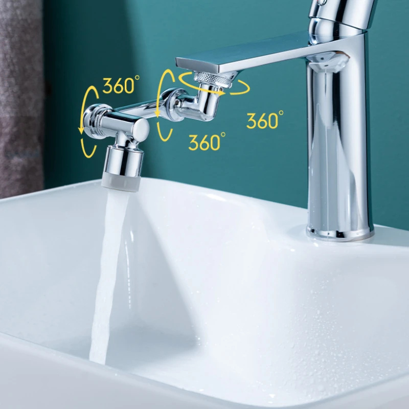 2022 New Faucet Sprinkler Anti-Splash Head Rotating Mechanical Arm Water Faucet