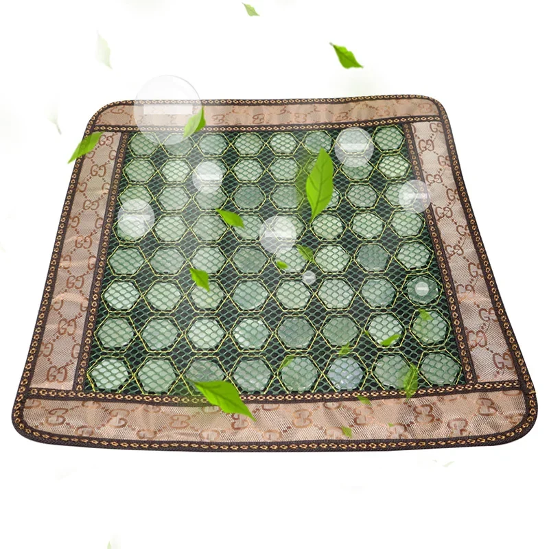 

Охлаждающая подставка Нефритовая подушка 64 шт. Нефритовая подушка для снятия стресса Натуральный нефрит Прохладный и освежающий массажный коврик Матрас Физиотерапевтический коврик для кровати