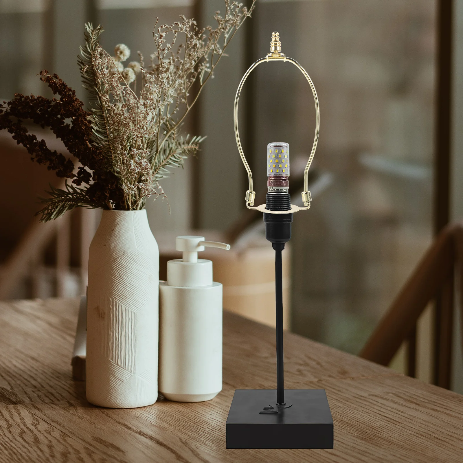 

1Pair Lamp Shade Holder Lamp Harp Bracket Durable Metal Wire Stable Support for DIY Lampshade Replacement Parts