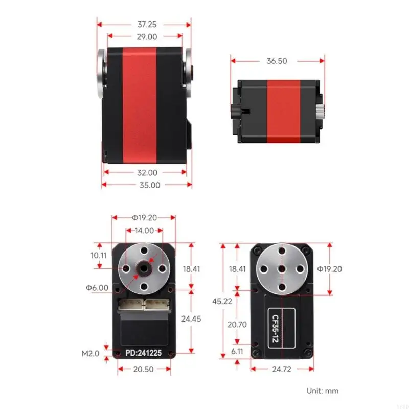Y8AD Advanced 360°Rotating Servo Motor for Model Making Education 1/345 Gear Ratio
