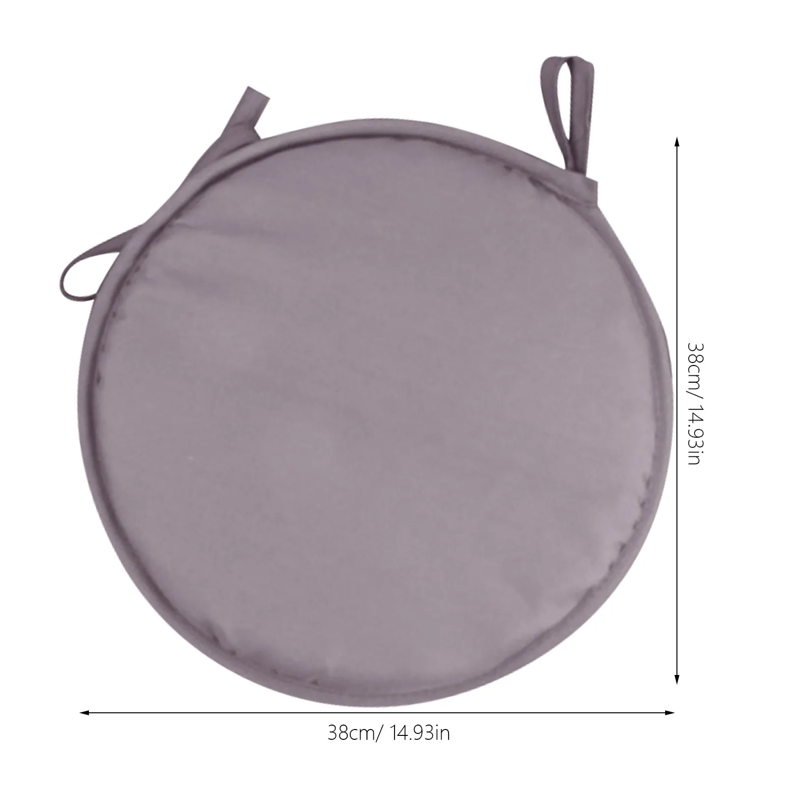1Pcs Round Seat Cushion Thickened Sponge Polyester Chair Pad for Dining Chairs Desk Stools Sofa Bed Car Easy Tie Straps Home