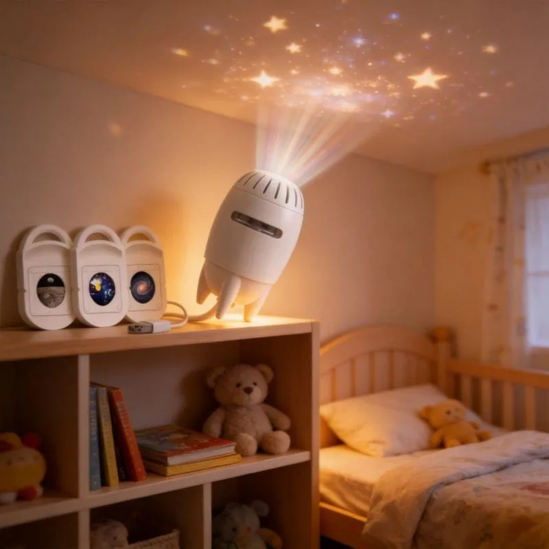 DT16 for Galaxy Projector Star Projector for Bedroom USB Night Light Adjustable Mini LED Lamp with 3 Films for Room Decor
