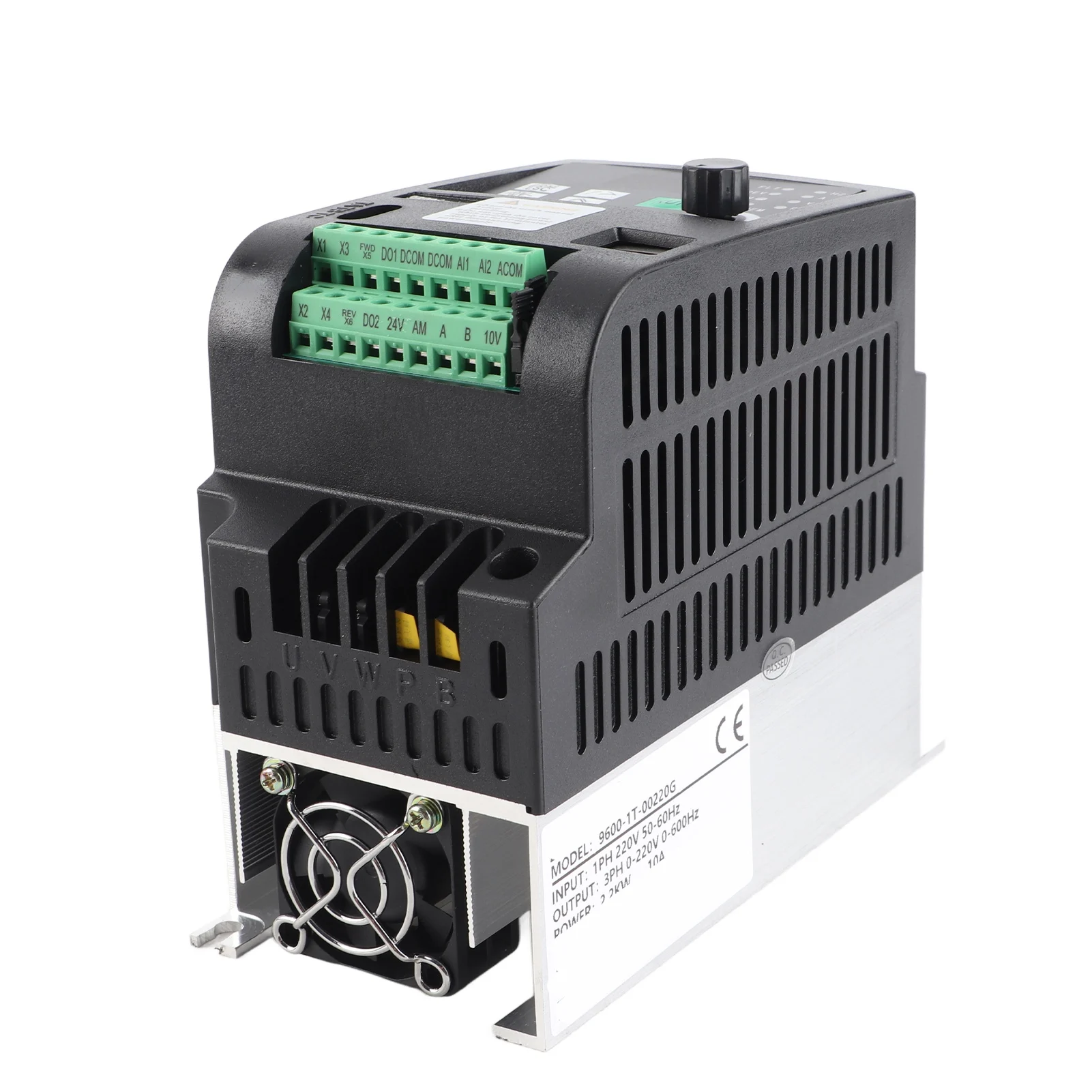 

2.2KW 220VAC Single‑Phase to 3‑Phase VFD Inverter Speed Control Vector Frequency Converter VFD Frequency Converter