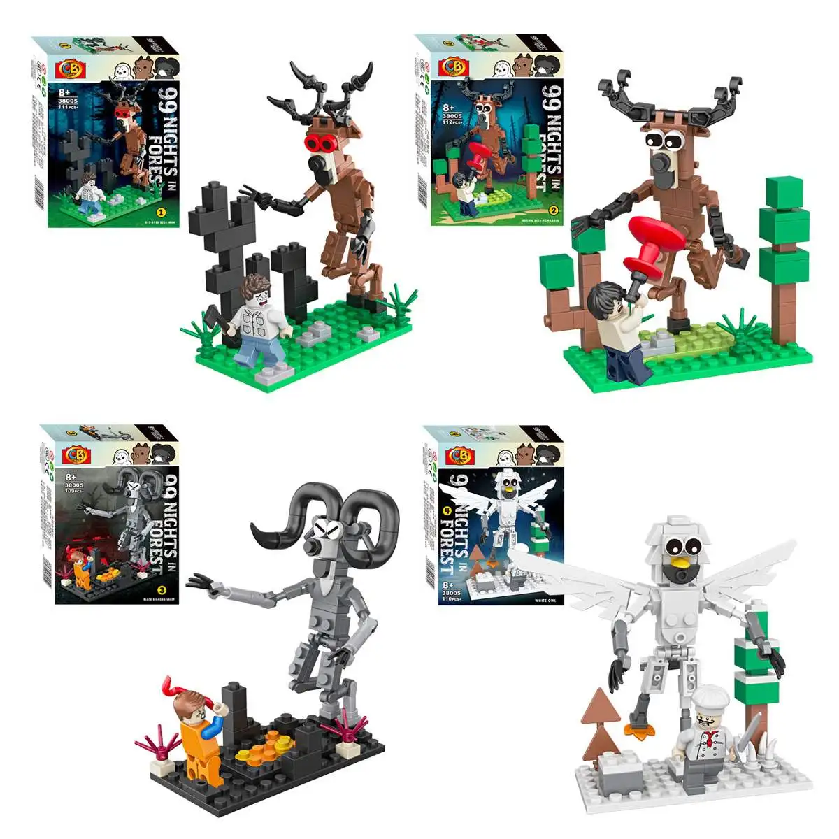 

New 99 Nights In The Forest Deer Building Blocks Set 99 Nights In The Forest Deer blocks Assembly Model Kids Toys Halloween Gift