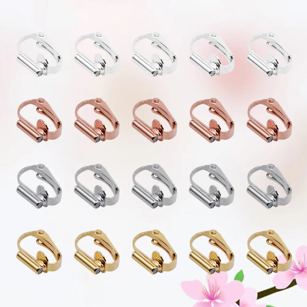 20 PCS Ear Clips Converters Earrings Small Ears Accessories Fastening Design