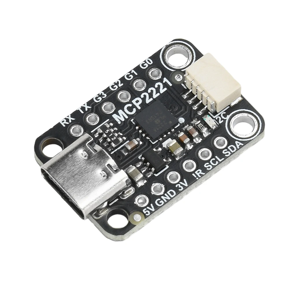 Type-C MCP2221A USB To GPIO ADC/I2C Adapter Module With Pins Compatible with Stemma QT/Qwiic Multi Functional Connection