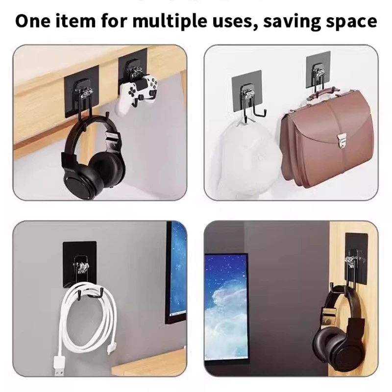 Picture 7: 5PCS Universal Wall Mounted Headphone Stand Hook Gaming Controller Holder Adhensive Wall Mount Hanger Gaming Earphone Bracket