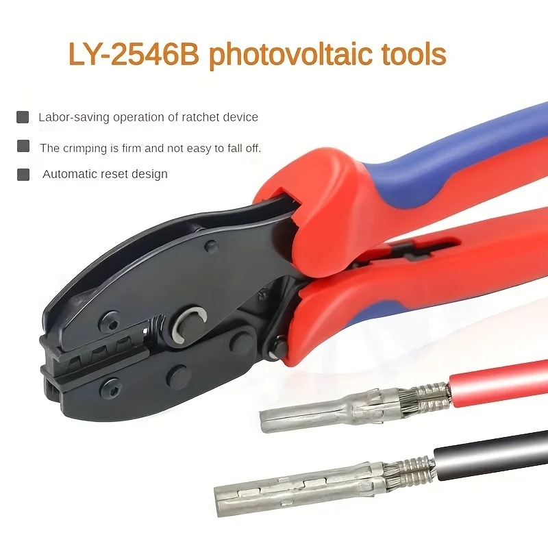 Solar photovoltaic tool MC4 terminal crimping pliers LY-2546B solar panel waterproof connector tool pliers 2.5/4/6mm ² 14-10AWG