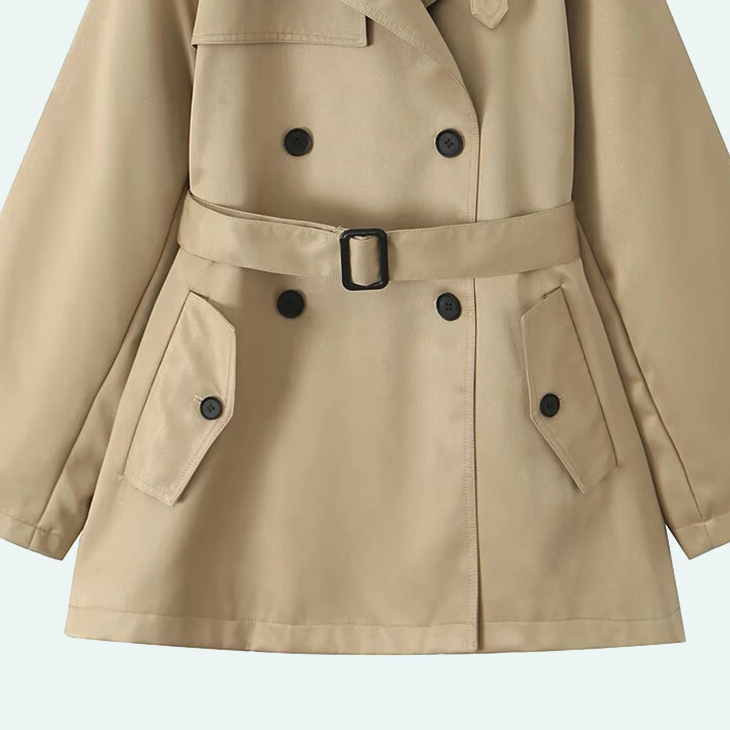 

Faionable повседневное пальто средней длины, женское осеннее новое пальто Sle Ele для отдыха, ветровка Long Sve, двубортное пальто