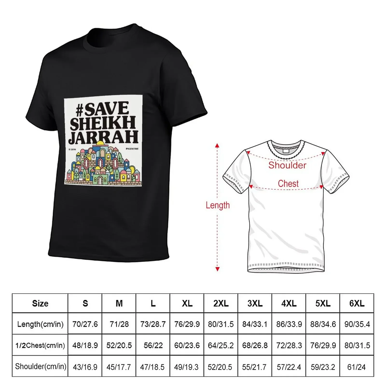 SAVE SHEIKH JARRAH T-Shirt vintage plus sizes mens graphic t-shirts anime