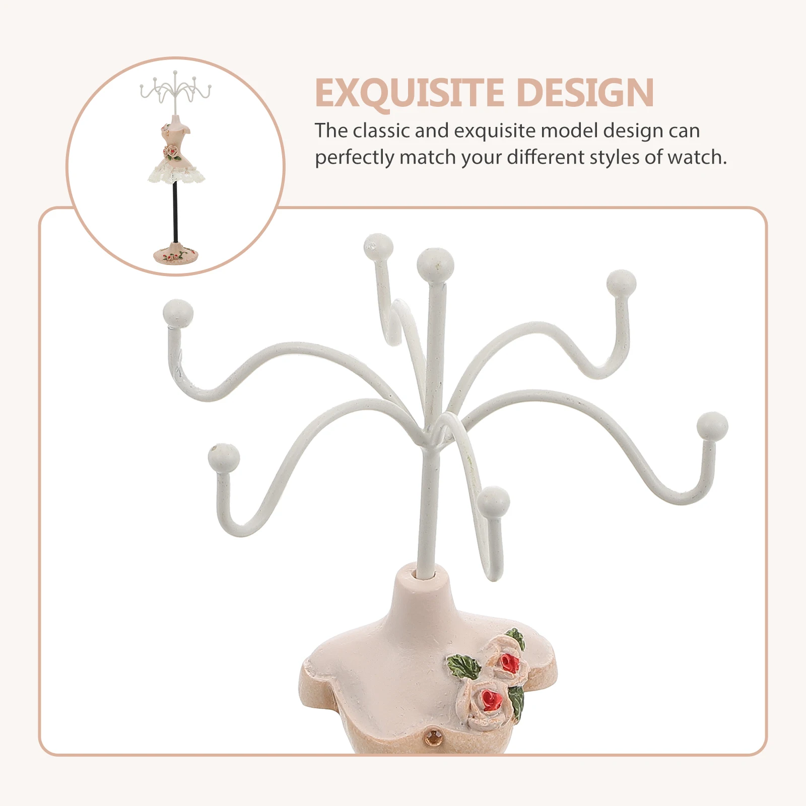 

Necklace Holder Jewelry Rack Travel Stand Resin Household Multifunctional Display