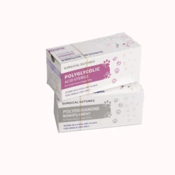 Disposable Synthetic Absorbable Surgical Suture With Needle Veterinary Suture  Suture Polyglycolic Acid PDO PGA 12pcs 75cm