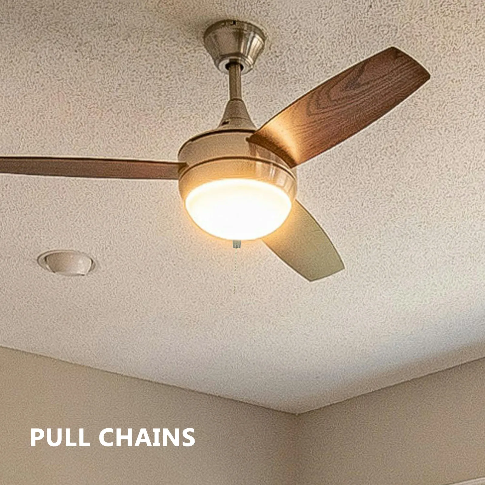 Pull Chain Light Fixture Switch for Ceiling Fan Lamp Wall Floor Table Bedside Lamp Heavy Duty Reliable Operation Modern