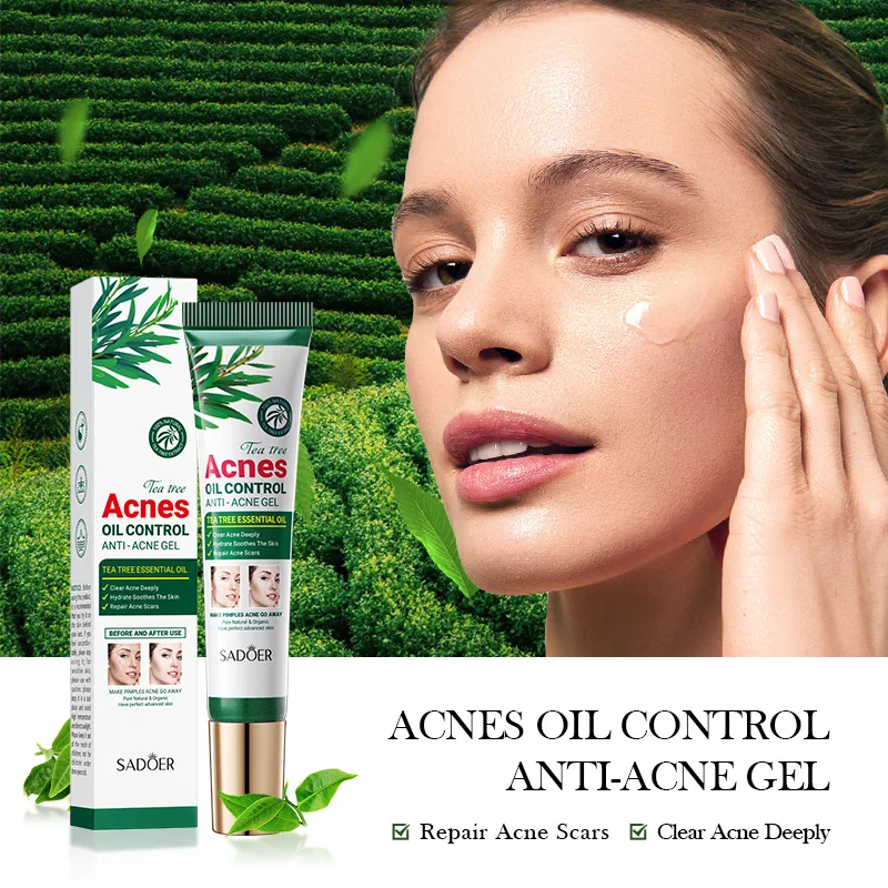 

Tea Tree Acne Removing Cream Facial skincare Oil Control Face Gel Creams Hydrating Moisturizing Facial Cream Skin Care