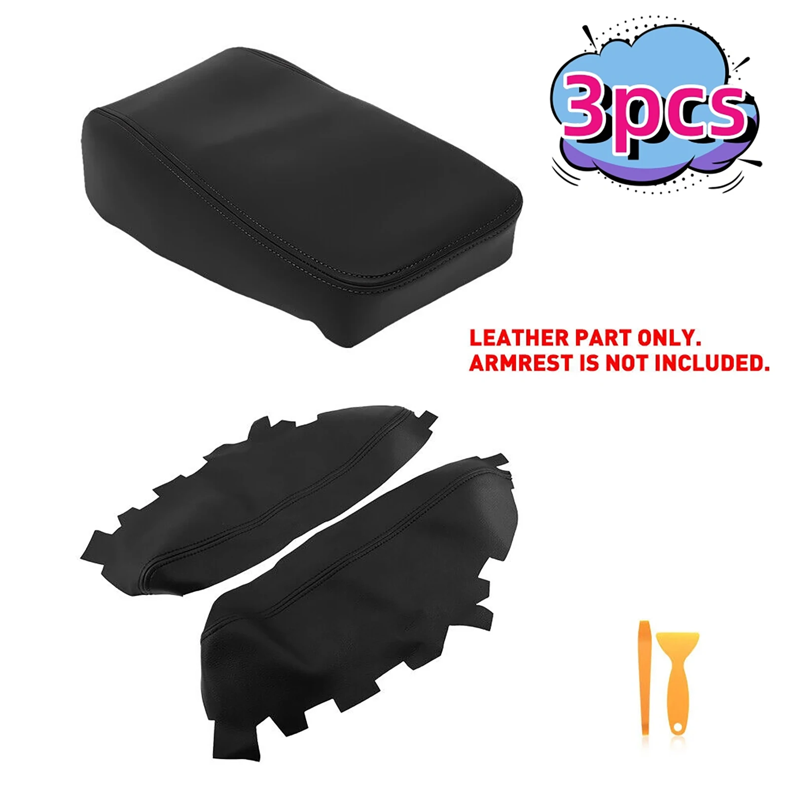 المضادة للخدش ستوكات الجلود غطاء وحدة التحكم في السيارة غطاء مسند الذراع وباب لوحة مسند الذراع غطاء الجلد لتويوتا أفالون 2013-2018