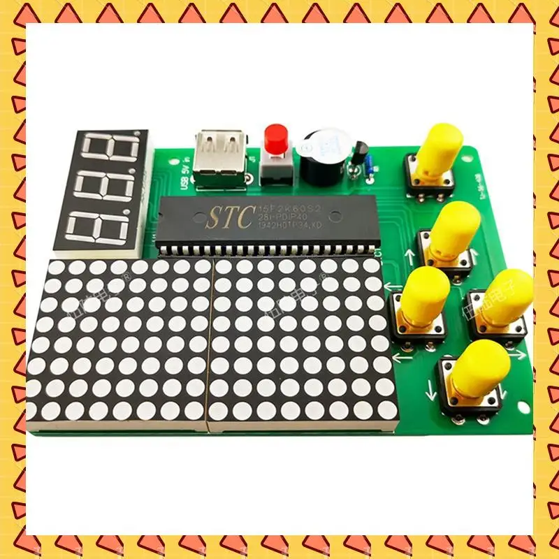 

A008 DIY Pixel Game Maker Kit Electronics DIY Soldering Project Practice Solder Learning Assembly With Shell Race Car Games
