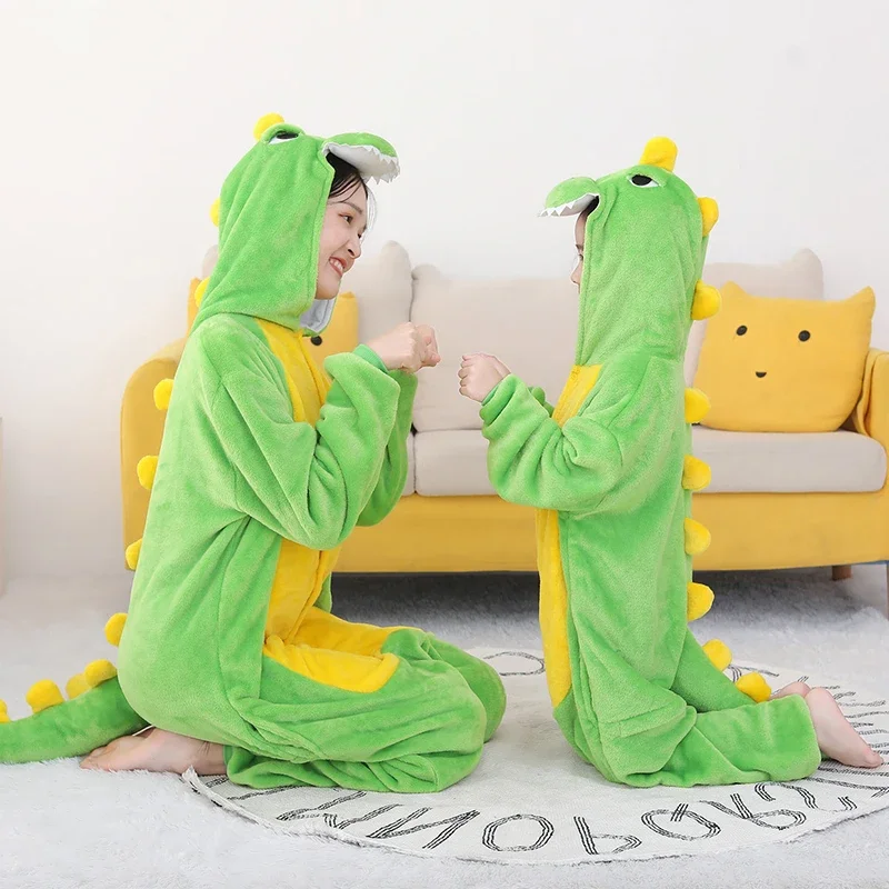 Kigurumi Cat Onesie Kids Dinosaur Pajamas For Children Animal Anime Blanket Sleepers Baby Costume Halloween Boy Girl Jumpsuit