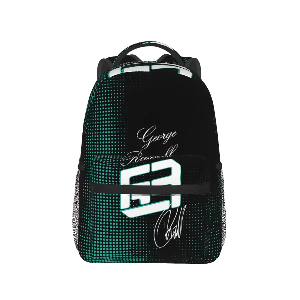 

Large Capacity George Russell 63 Travel Backpacks New Pattern Formula F1 Bag for Teenager