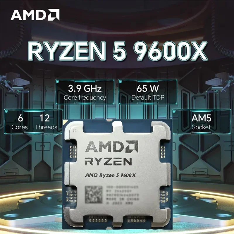 AMD Ryzen 5 9600X Processor 5.4GHz 6-Core 12-Thread 38MB Game