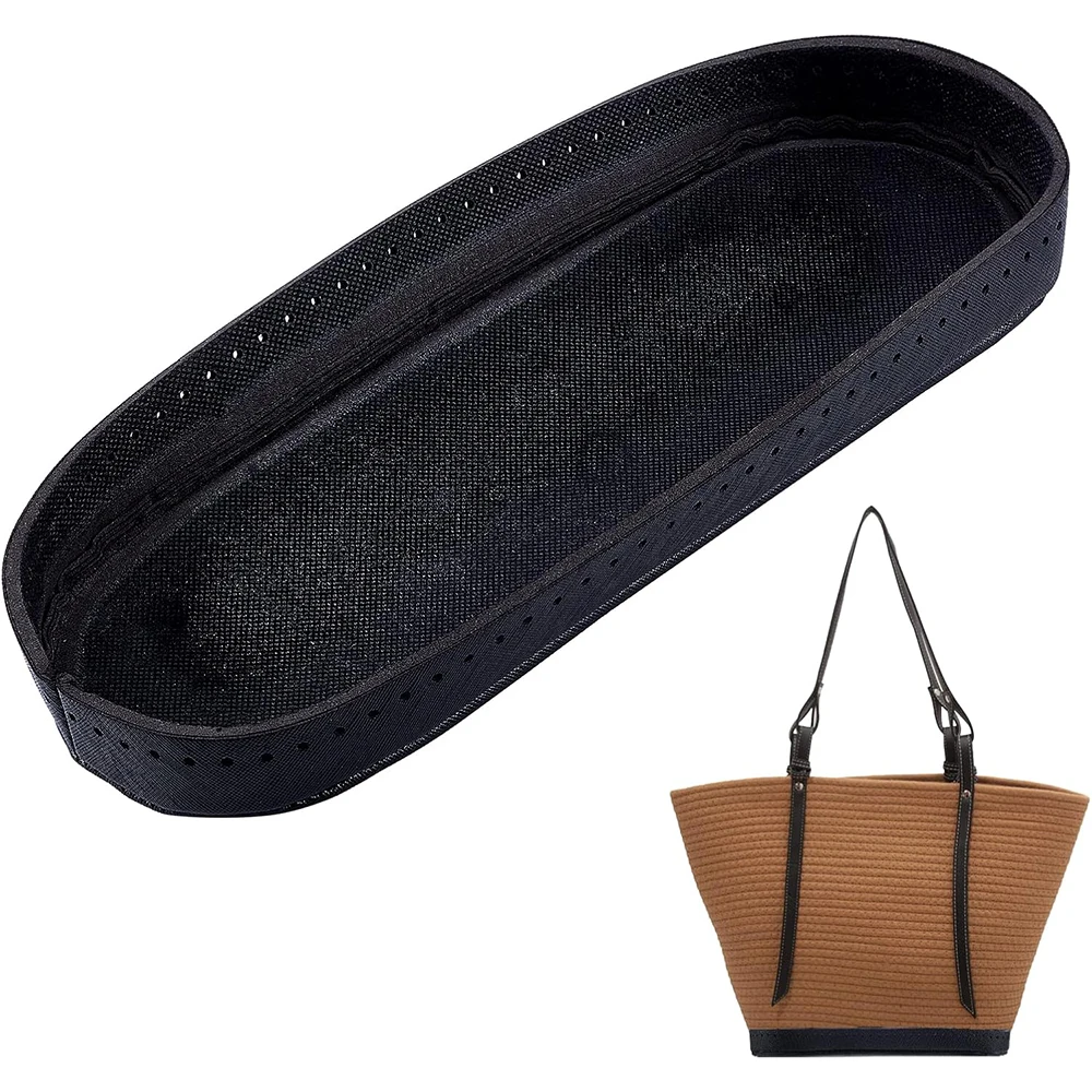 Knitting Crochet Bag Shaper Bottom Leather Boat Shape Bags Cushion Base Pad for Bucket Bag Tote Handbag Accessories 32x12cm