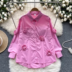 Women Chic Three-dimensional flower lool sleeve Tank Top Slim Basic Sexy loose tassels Top Summer Women Blouse