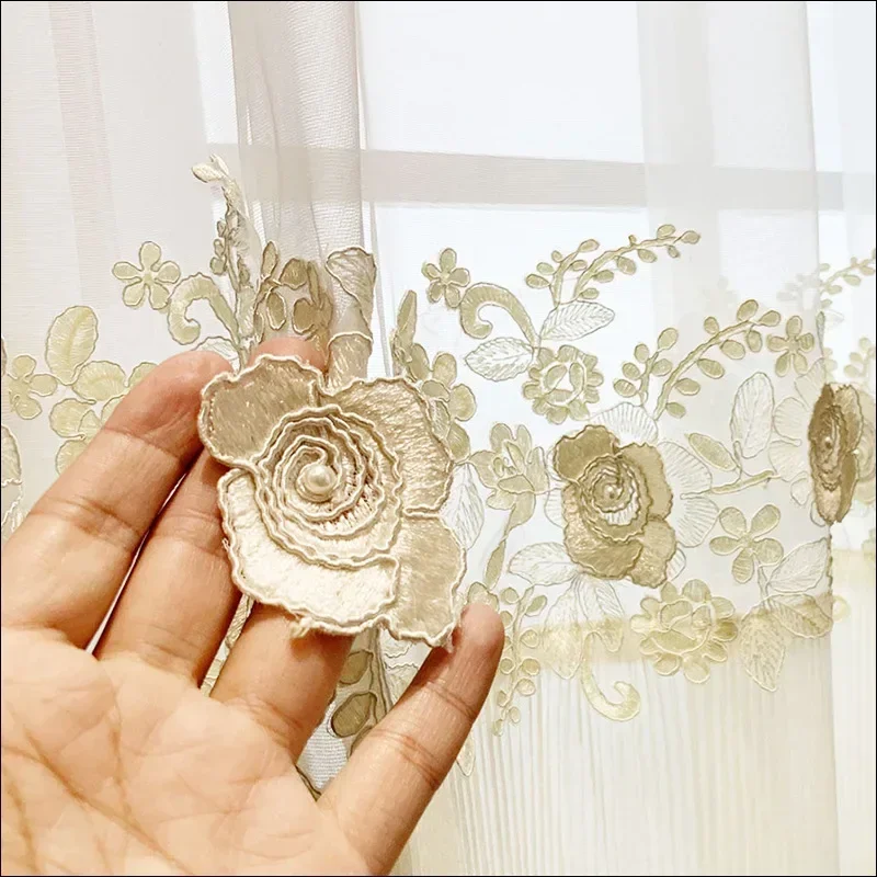 

European French Villa Modern New Customize Tulle Curtains for Bedroom Living Room High Shading Finished