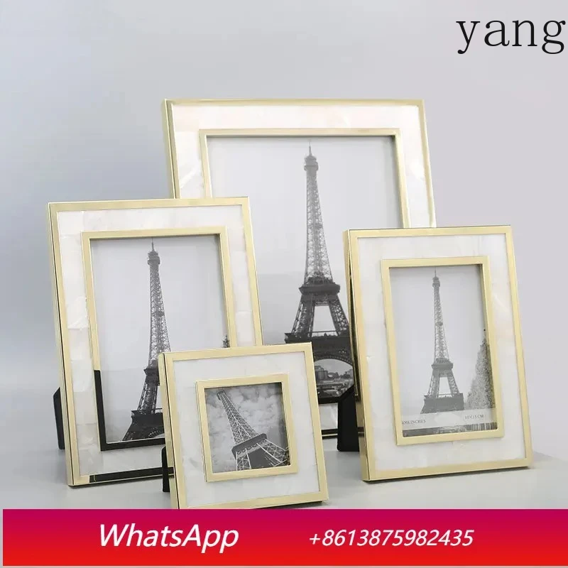 

Creative Shell Photo Frame Gold/silver Frames for Pictures Desk Decoration Figure Portrait Framed Ornaments Aesthetic Room Decor