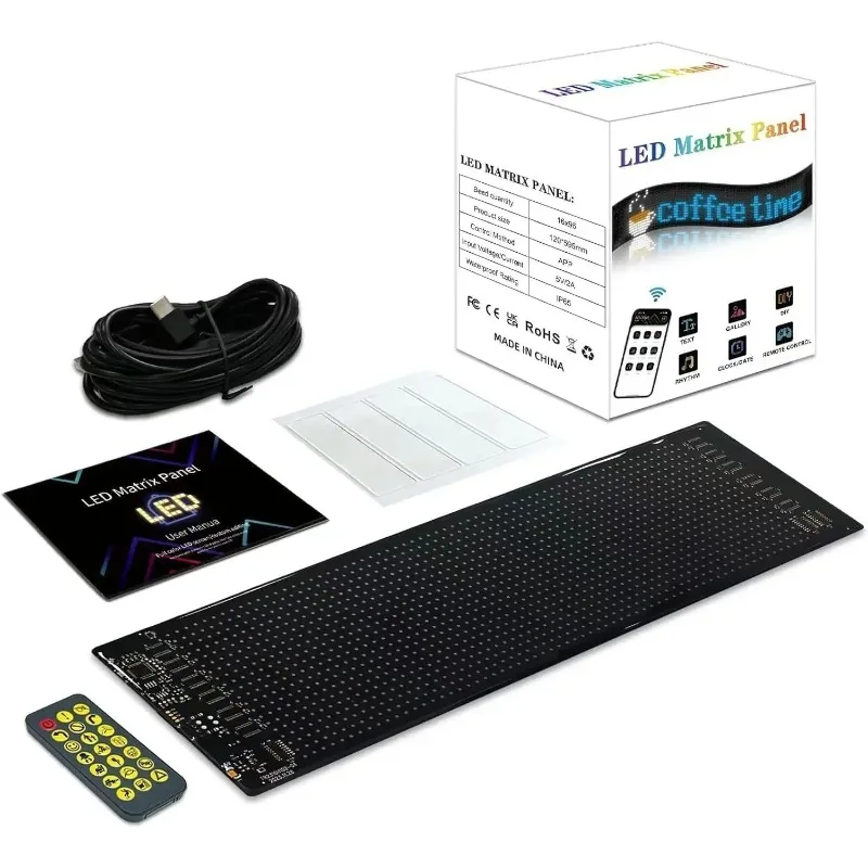 LED Devil Eyes Light For Cars 23x4.7in Scrolling LED Display For Car Windows & Festivals Smart Control LED Display Car Pixel