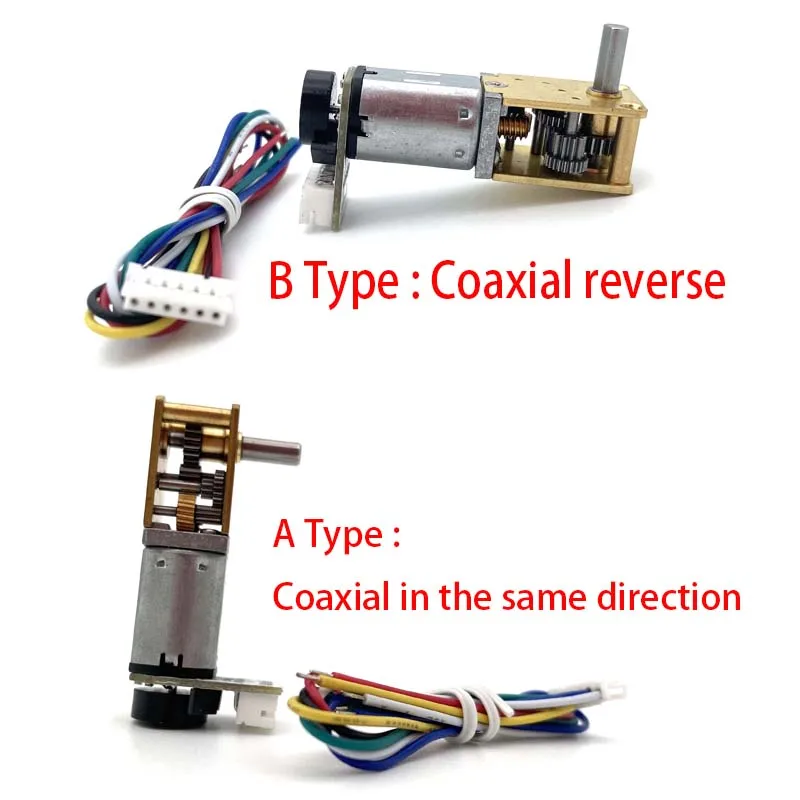 

N20 Encoder Gear Motor DC 3V 6V 12V Mini Micro Electric Metal Gear Reduction Motor Reducer Smart Car Chassis Motor