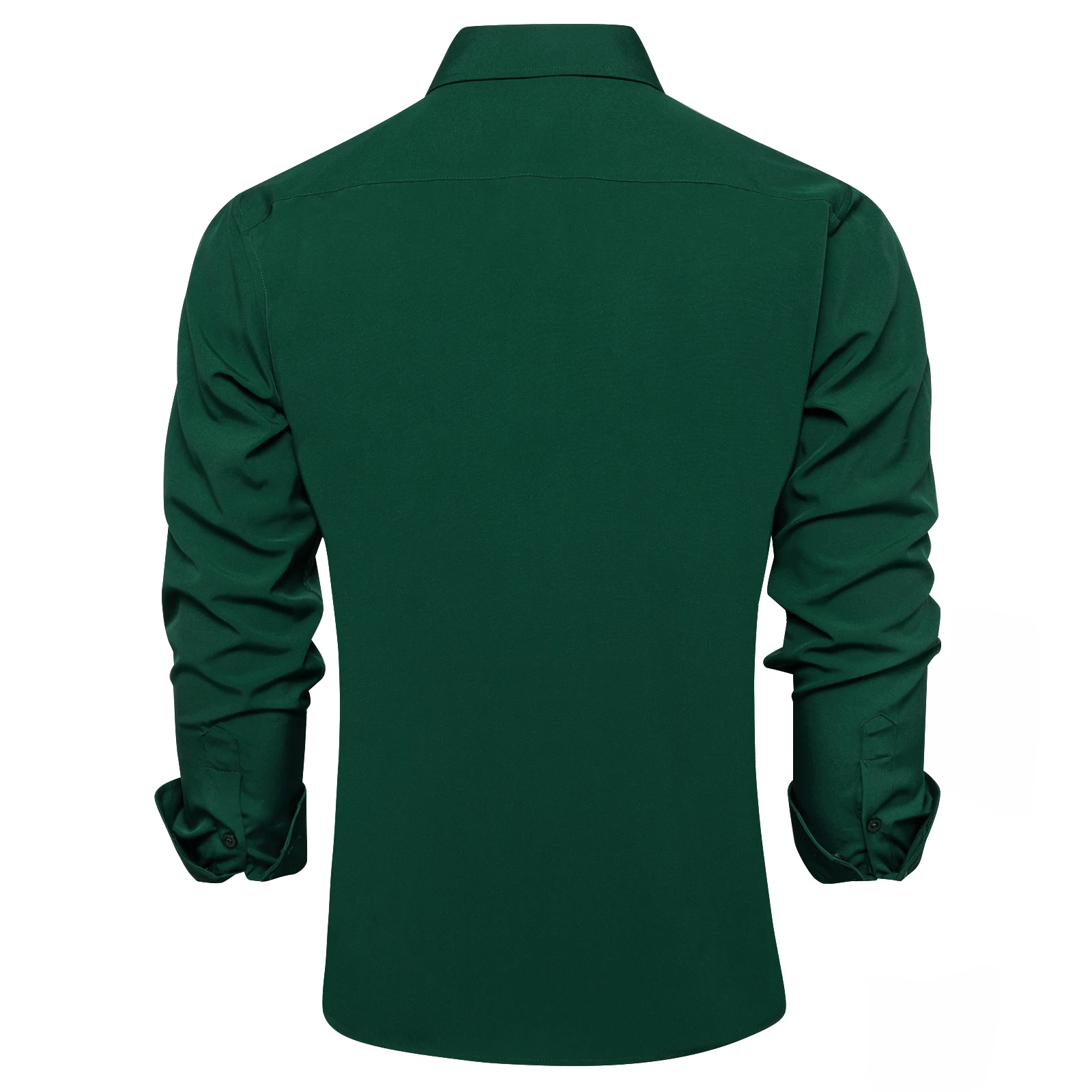 Solid Men Shirts Long Sleeve Cotton Polyester Blue Green Yellow Classic Basic Casual Slim Business Office Shirts Clothes